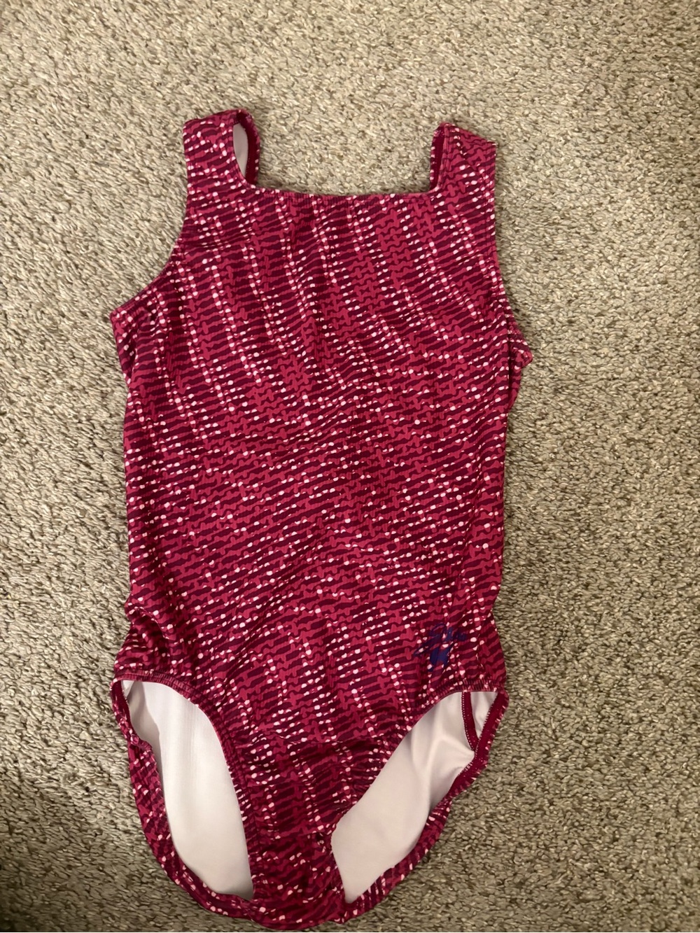 GK Girls Magenta Patterned Leotard